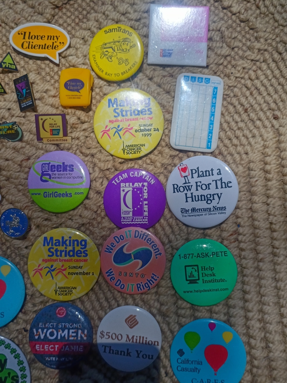 Assorted Colorful Pinback Buttons Collection - Picture 14 of 16